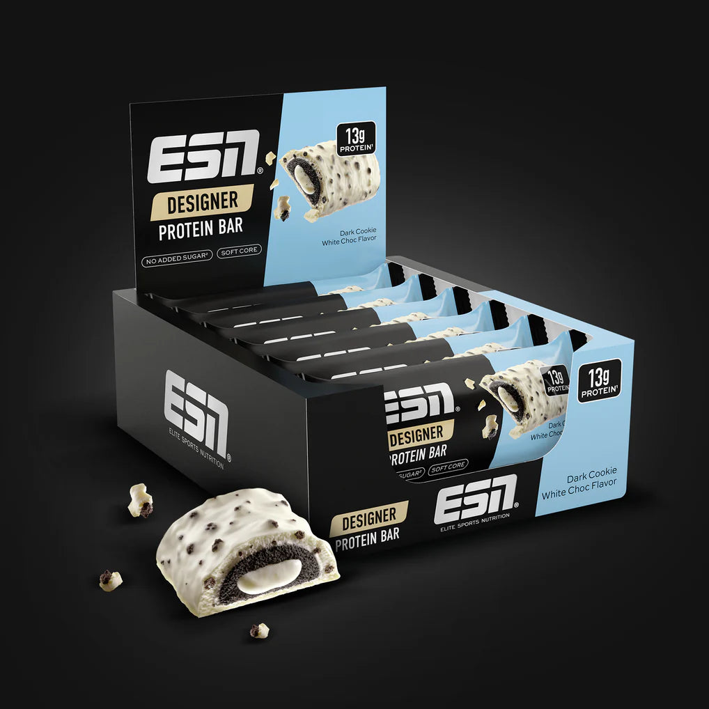 ESN Designer Bar, Dark Cookie White Chocolate, Box 12x45g