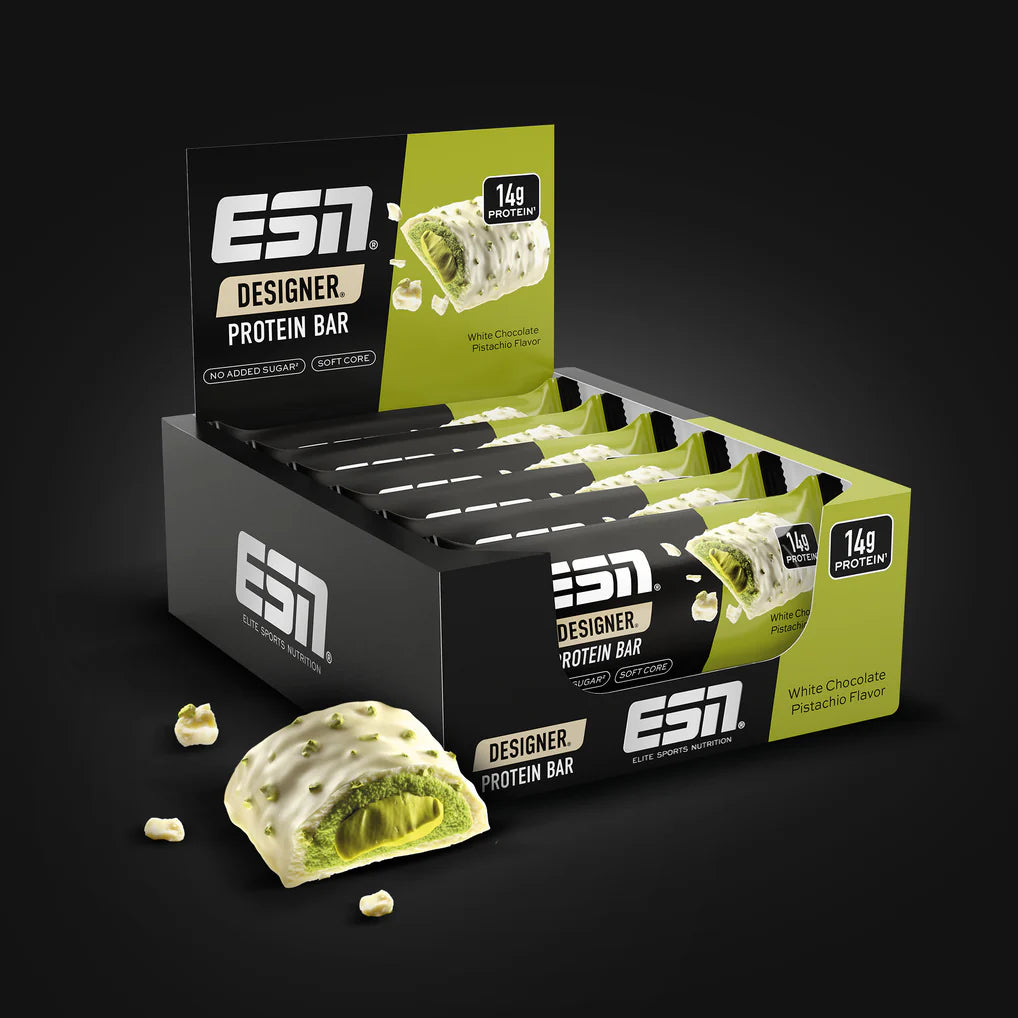 ESN Designer Bar, White Choclate Pistachio, Box 12x45g