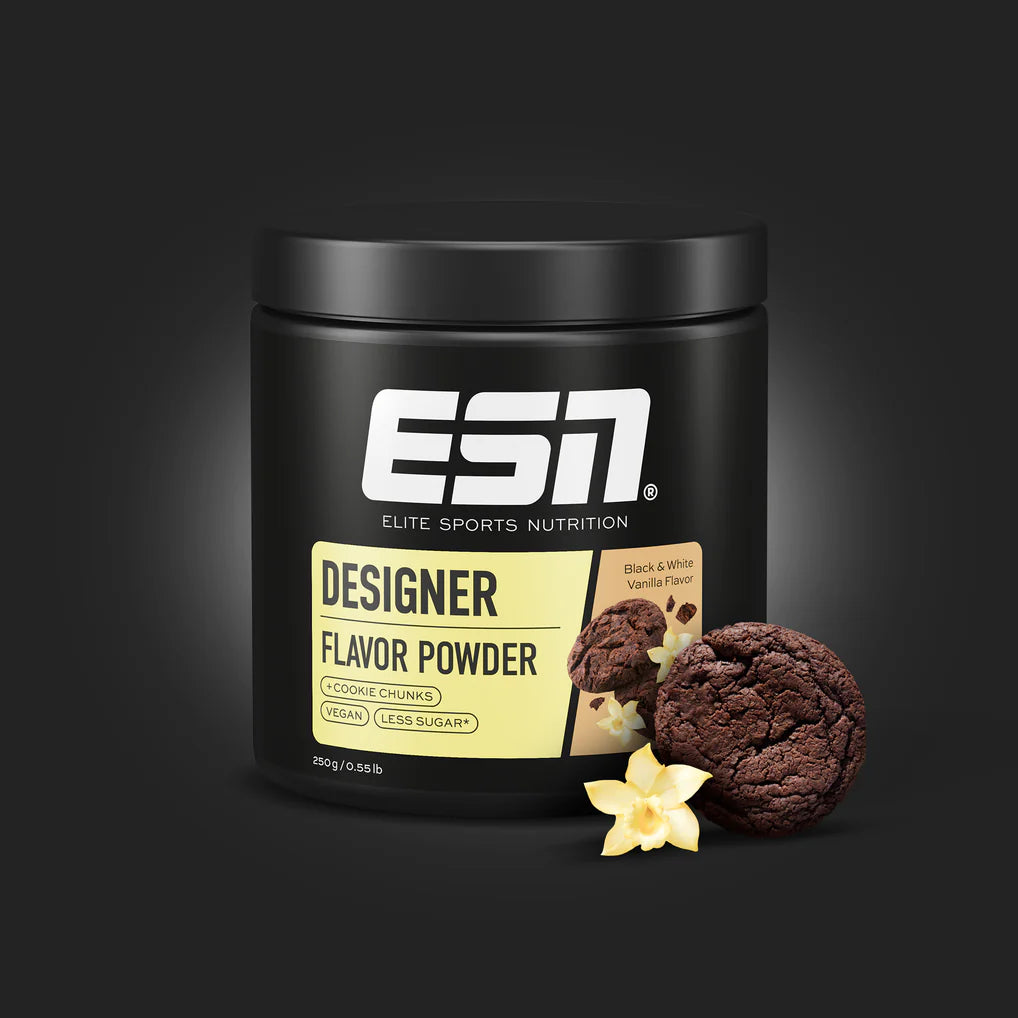 ESN Designer Flavor Powder, Black White Vanilla, 250g