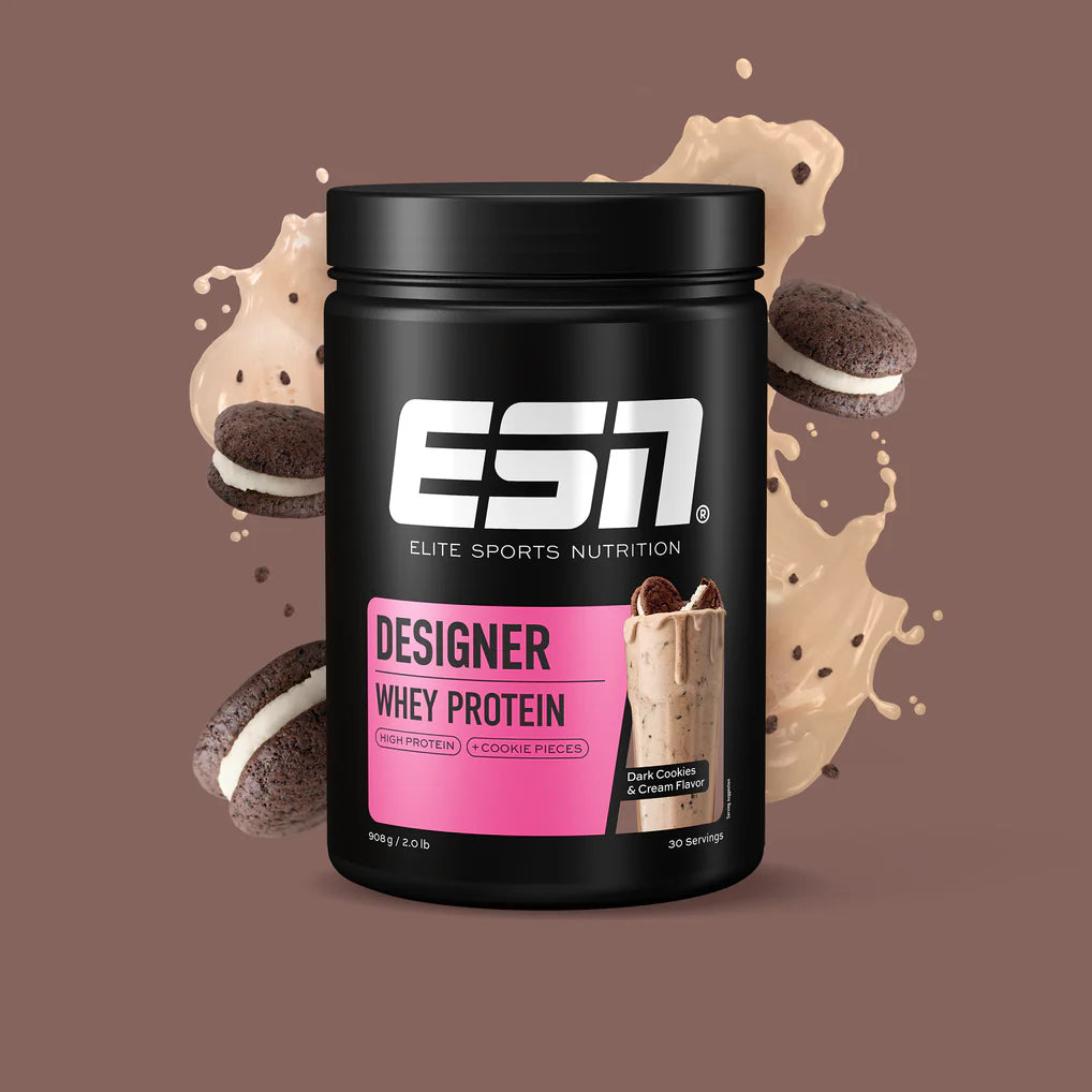 ESN Designer Whey, Dark Cookies and Cream, 908g Dose