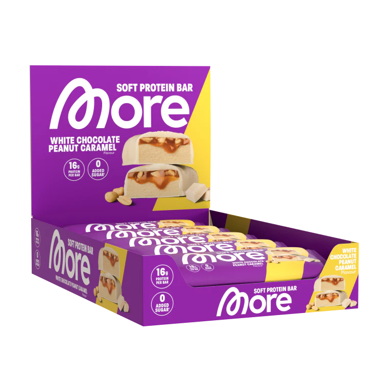 More, Protein Bar, White Choclate Peanut Caramel, 50g
