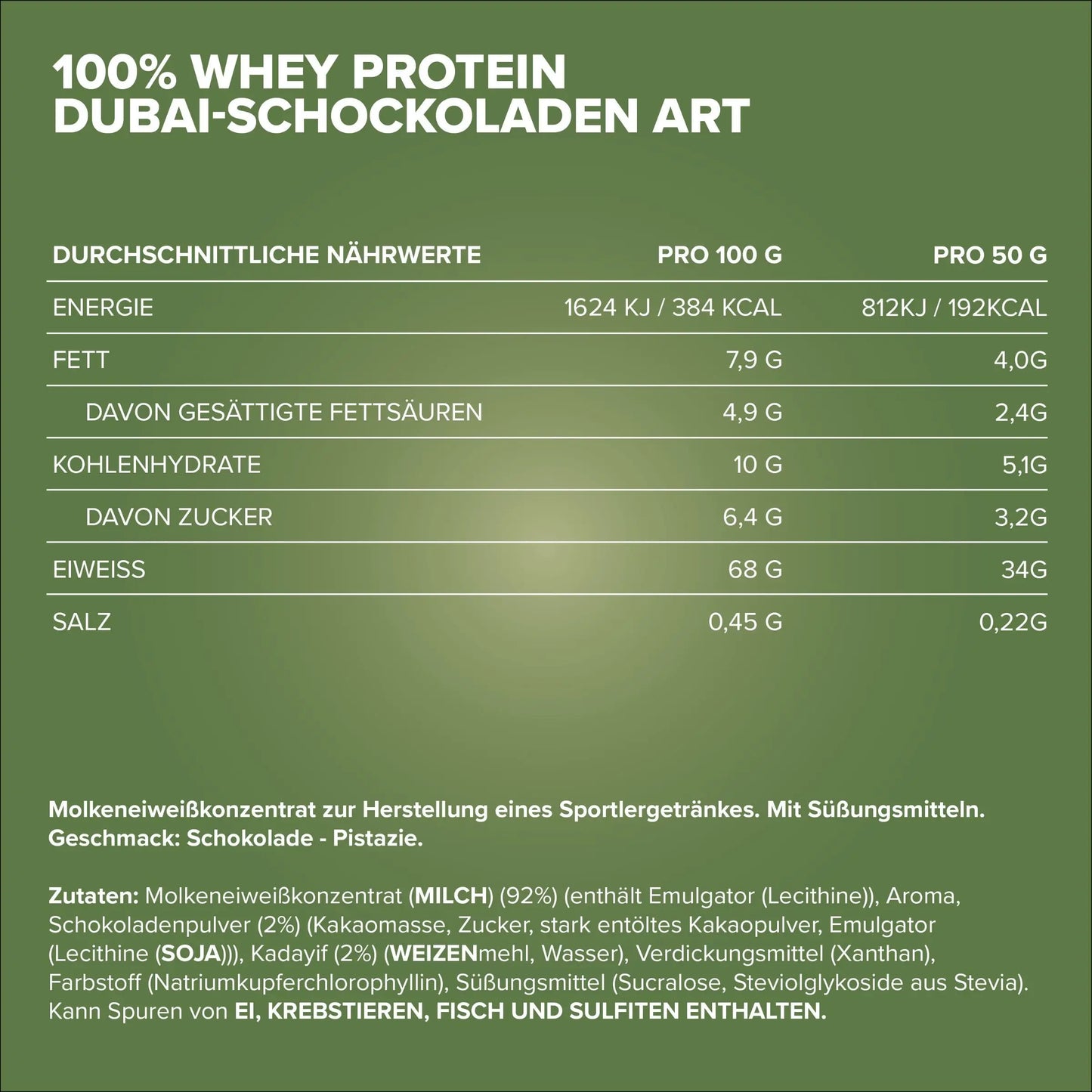 IronMaxx Whey Protein, Dubai Choclate Style, 500g