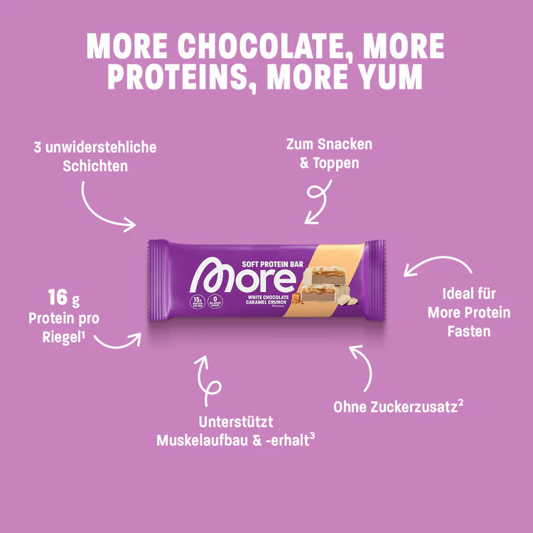 More, Protein Bar, Caramel Crunch, 50g