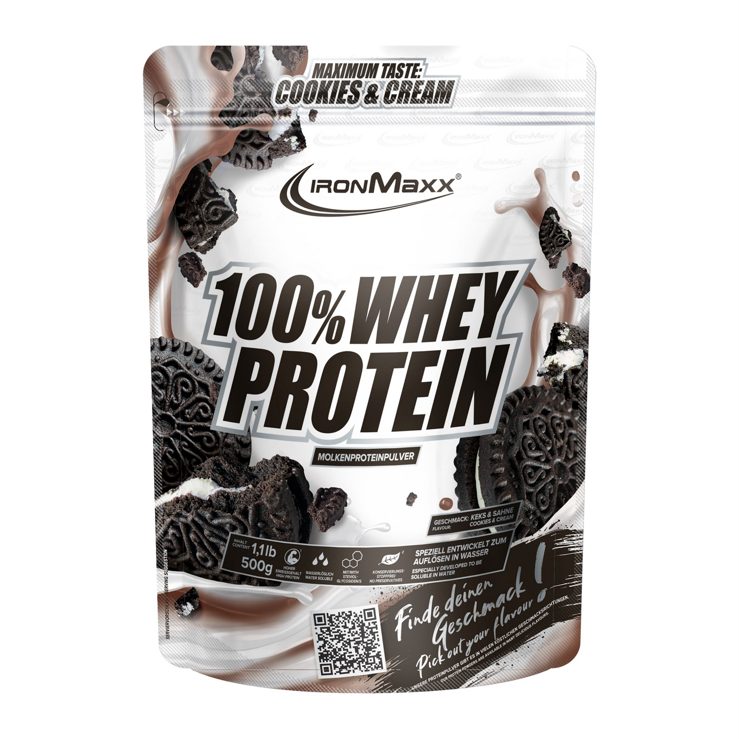 IronMaxx Whey Protein, Cookies and Cream, 500g