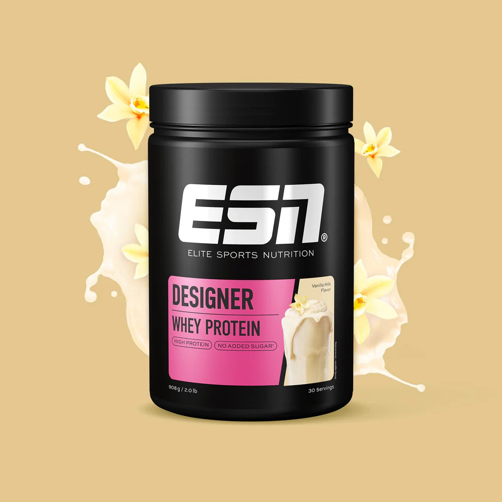 ESN Designer Whey, Vanilla Milk, 908g Dose