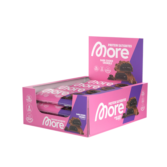 More Satisbites, Dark Cookie Crumble, Box 12 x (2x25g)