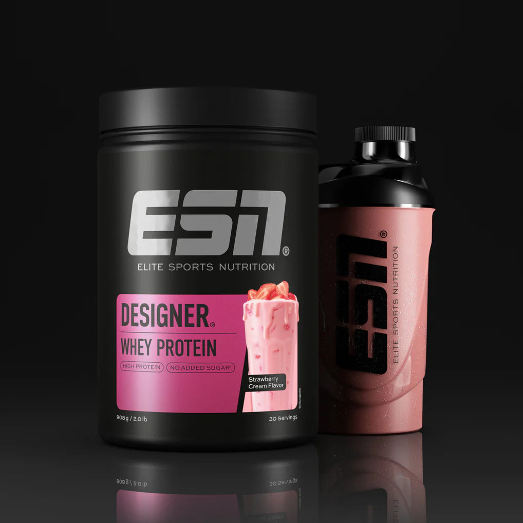 ESN Designer Whey, Strawberry Cream, 908g Dose