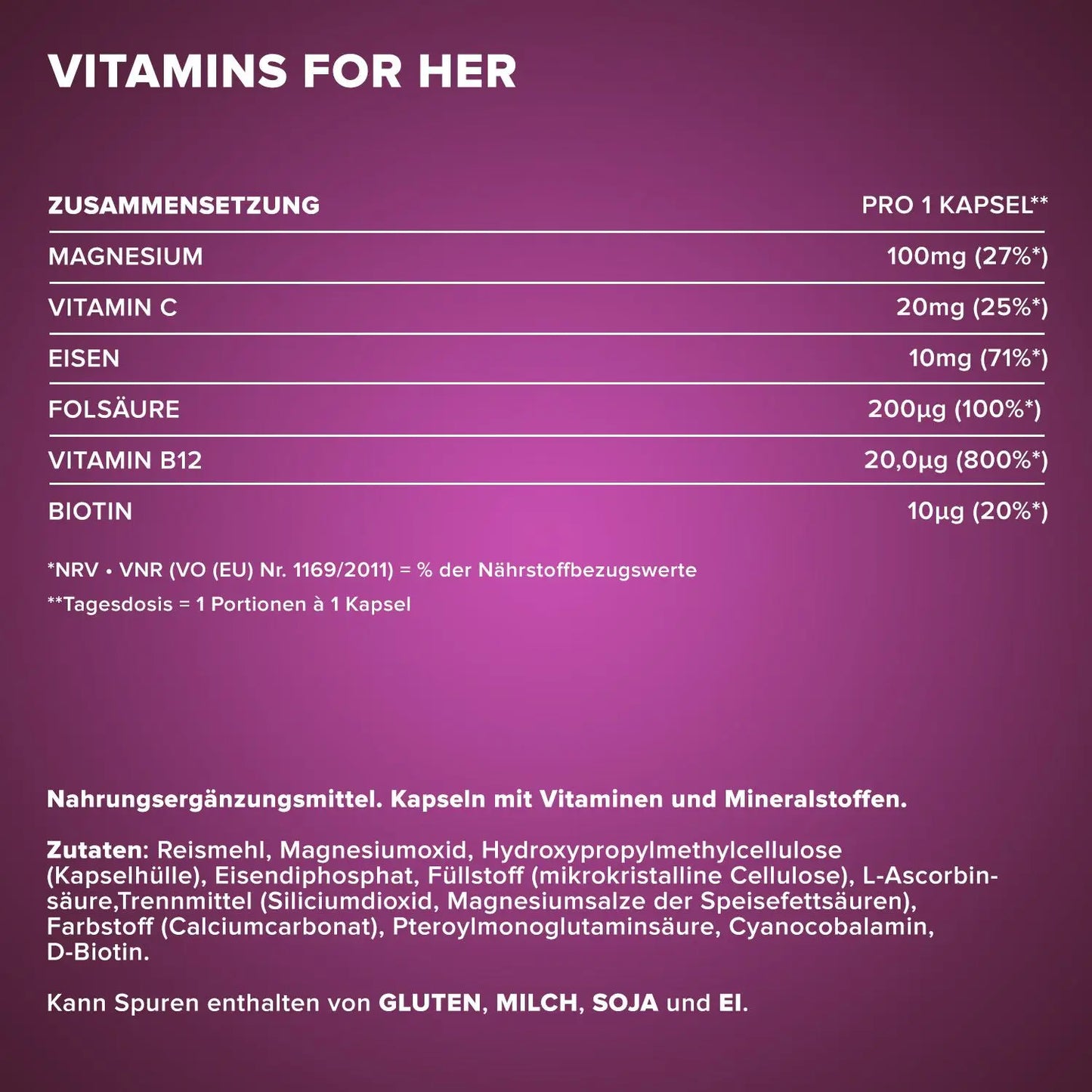 IronMaxx, Vitamins For Her, 150 Caps