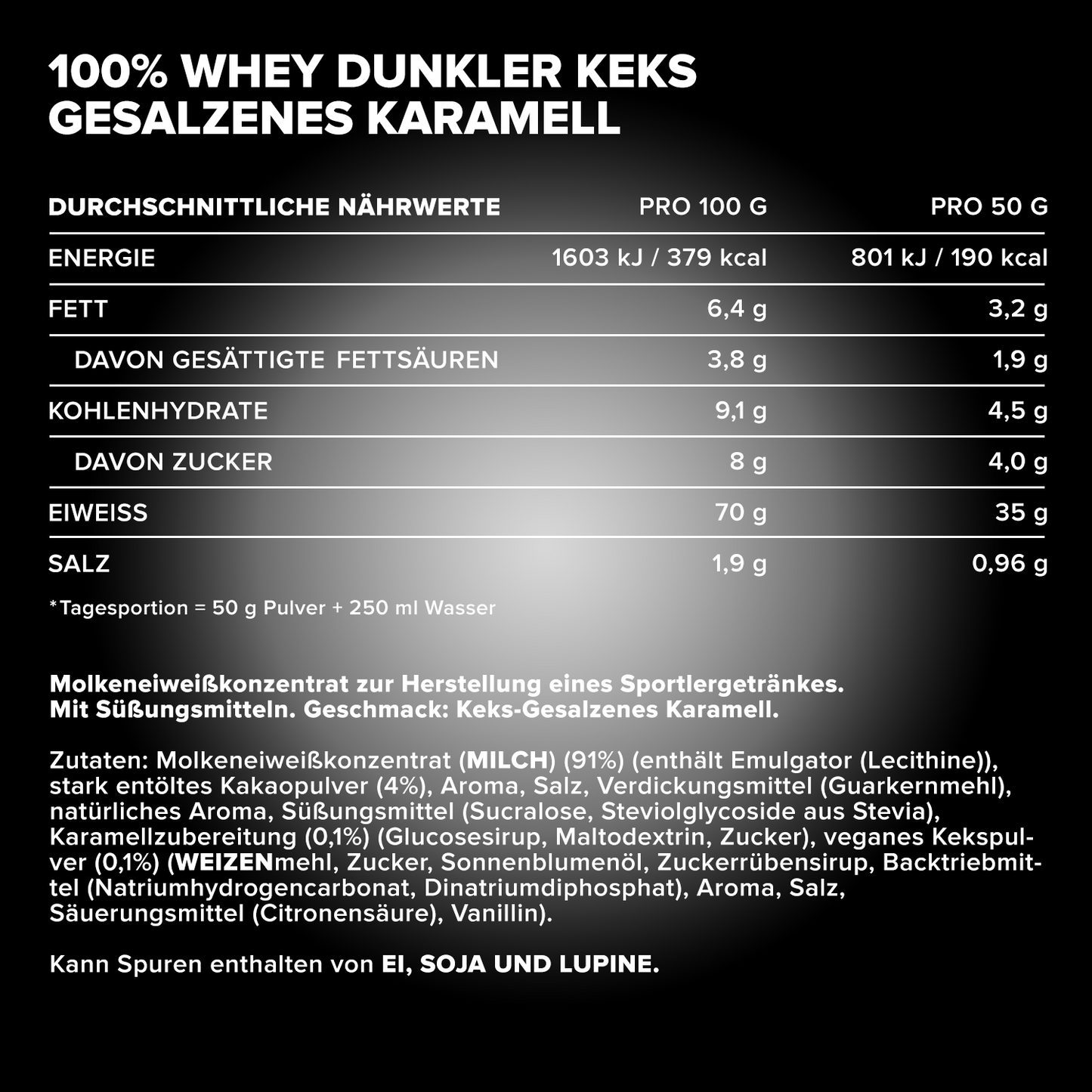 IronMaxx Whey Protein, Dark Cookie Salted Caramel, 500g