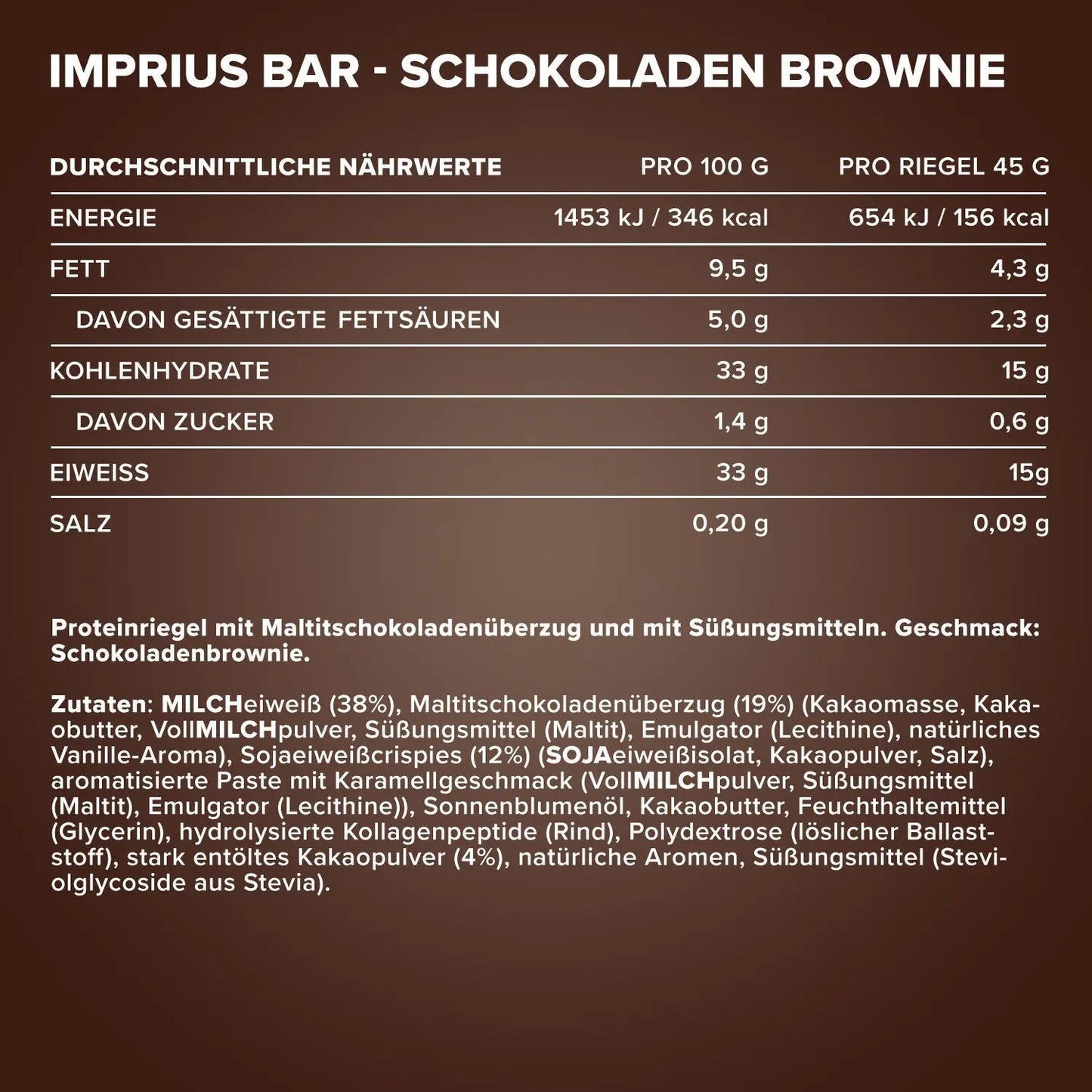 IronMaxx Imperius, Choclate Brownie, 45g