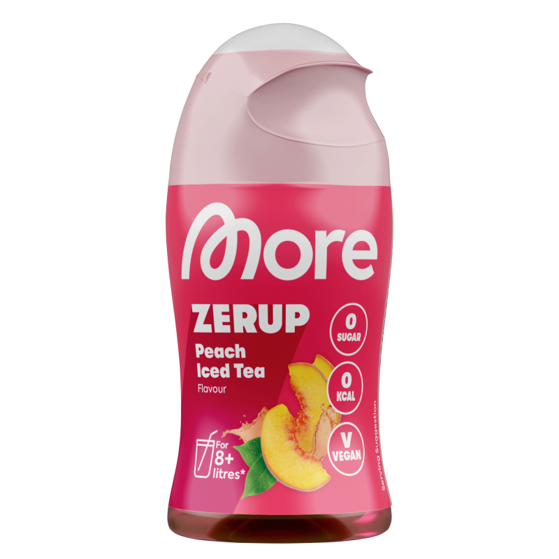 More Zerup, Getränkesirup ohne Zucker, Peach Iced Tea, 65ml
