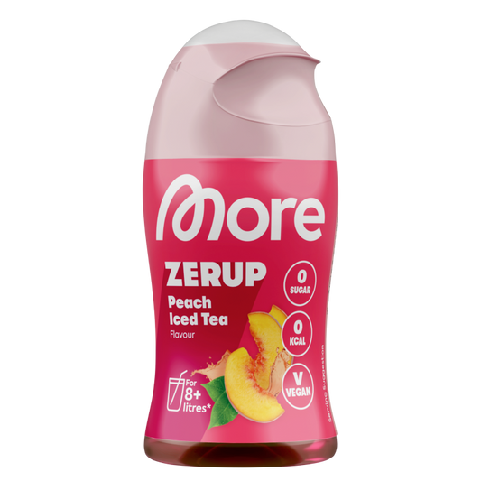 More Zerup, Getränkesirup ohne Zucker, Peach Iced Tea, 65ml