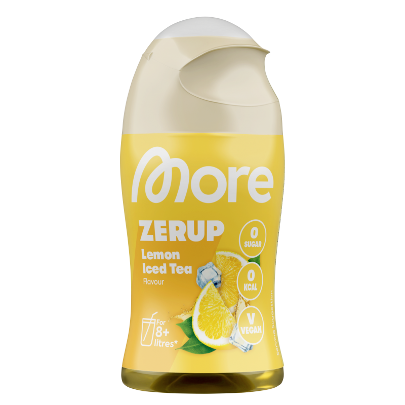 More Zerup, Getränkesirup ohne Zucker, Lemon Iced Tea, 65ml