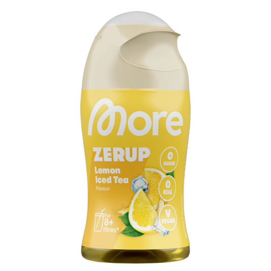 More Zerup, Getränkesirup ohne Zucker, Lemon Iced Tea, 65ml
